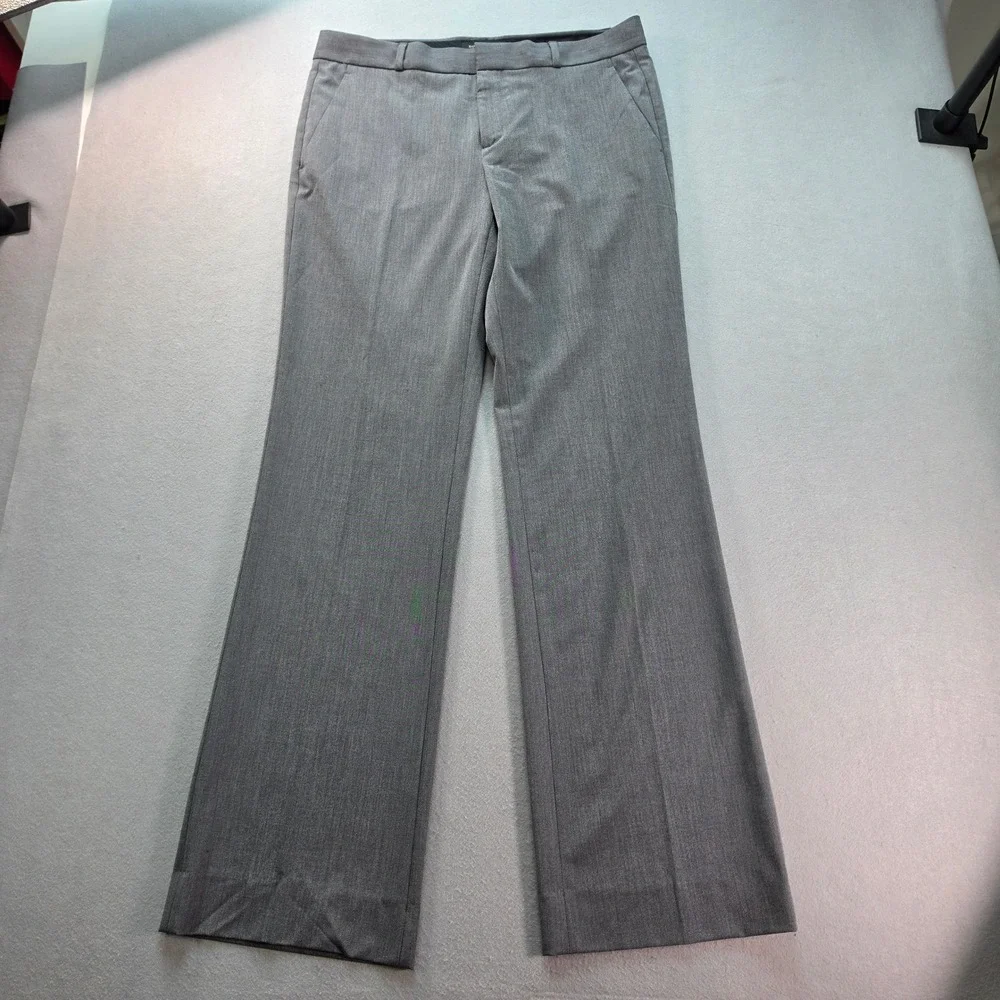 Banana Republic Logan Dress Pants Mens 34x32 Dark Grey Straight Leg Stretch SP18